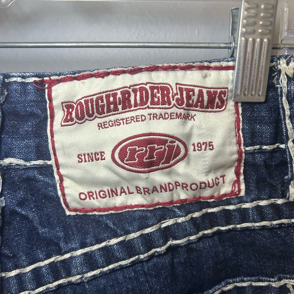 Vintage Rough Rider Jeans big contrast stitch denim - Picture 3 of 12
